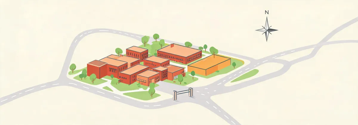 Map illustration of Mohawk Calhoun campus area